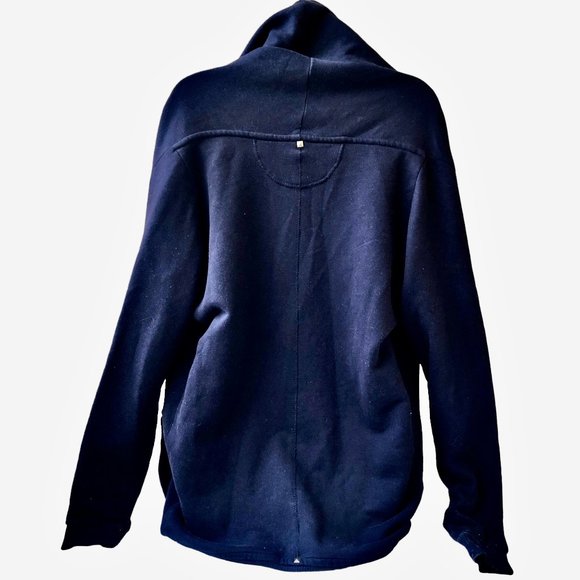 Wilfred Black Cocoon Cardigan Sweater Jacket Zip Comfy Cotton - Picture 4 of 12